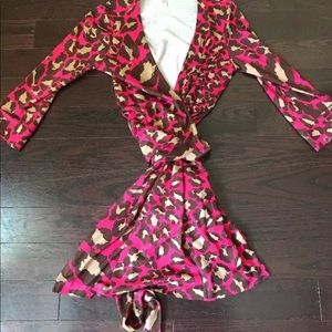 Diane von furstenberg Julian pink leopard mini